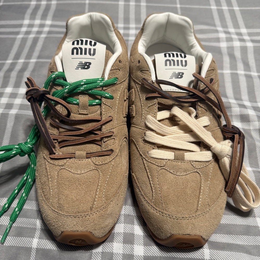 Miu Miu x new balance inspired low profile sneaker